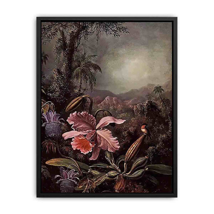 Orchids Passion Flowers And Hummingbird