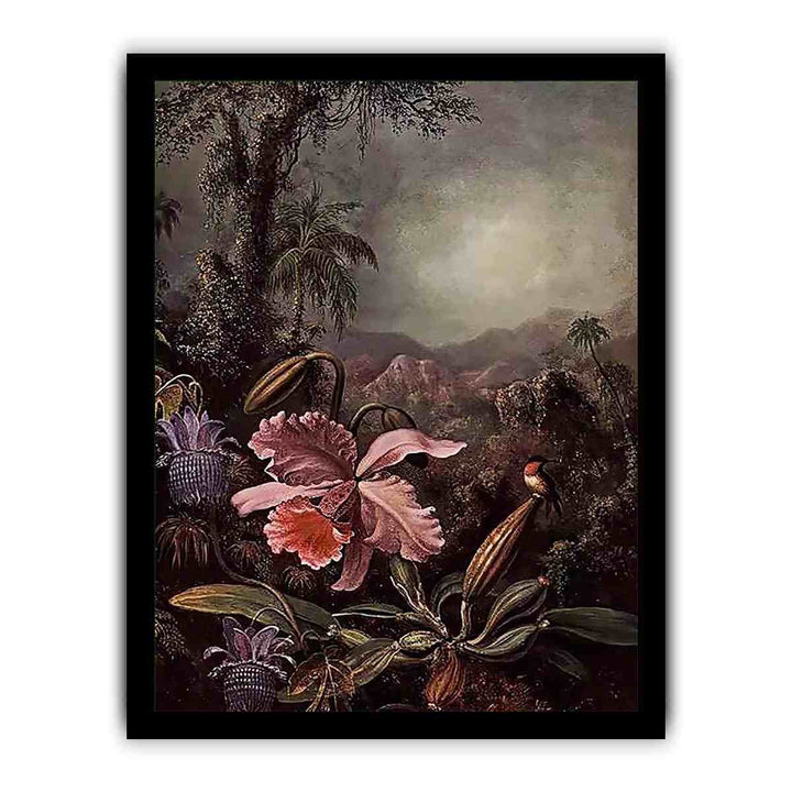 Orchids Passion Flowers And Hummingbird
