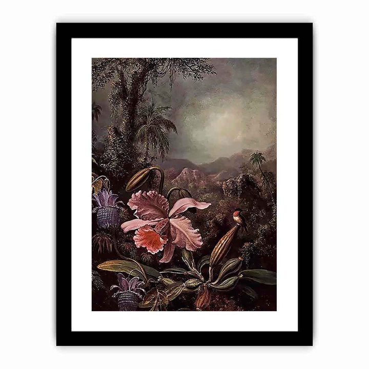 Orchids Passion Flowers And Hummingbird