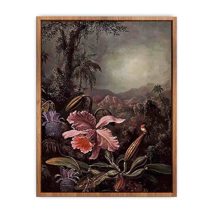 Orchids Passion Flowers And Hummingbird
