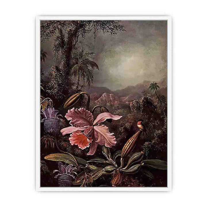 Orchids Passion Flowers And Hummingbird