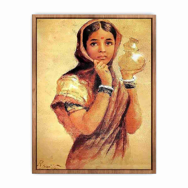 The Milkmaid by Raja Ravi Varma  Poster