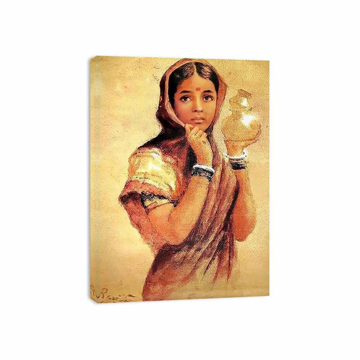 The Milkmaid by Raja Ravi Varma  Painting