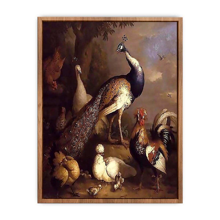 Peacock, Peahen and Poultry in a Landscape  Poster