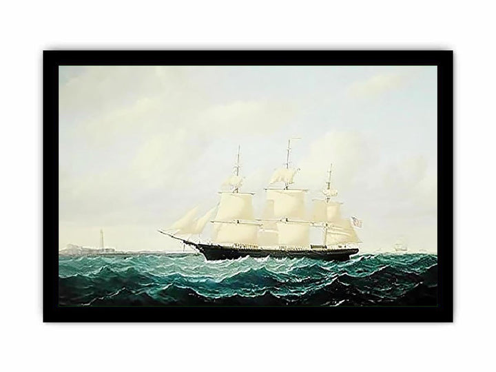 Dashing Wave' clipper ship off Boston Light