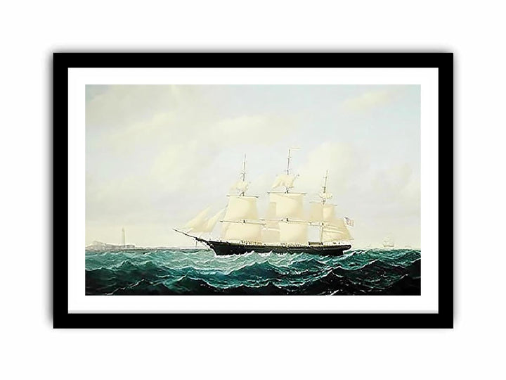Dashing Wave' clipper ship off Boston Light