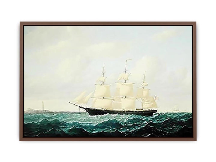 Dashing Wave' clipper ship off Boston Light