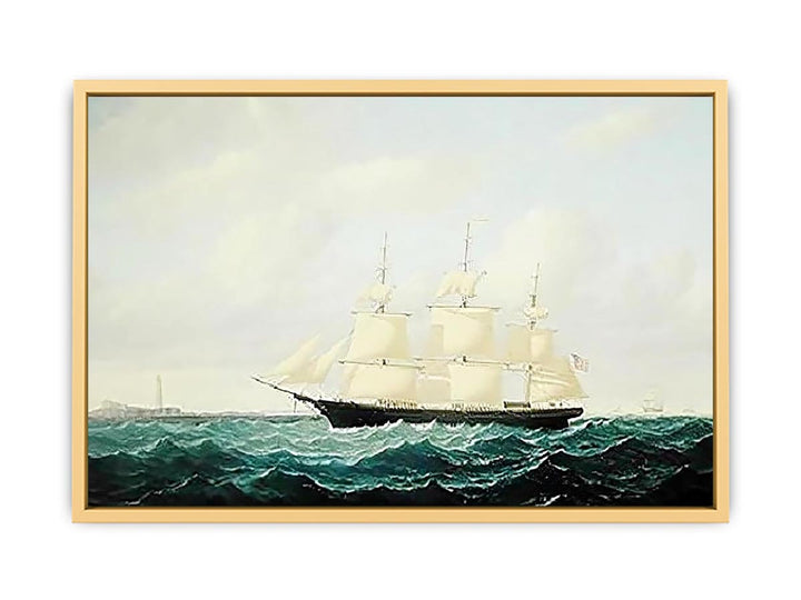 Dashing Wave' clipper ship off Boston Light