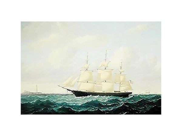 Dashing Wave' clipper ship off Boston Light