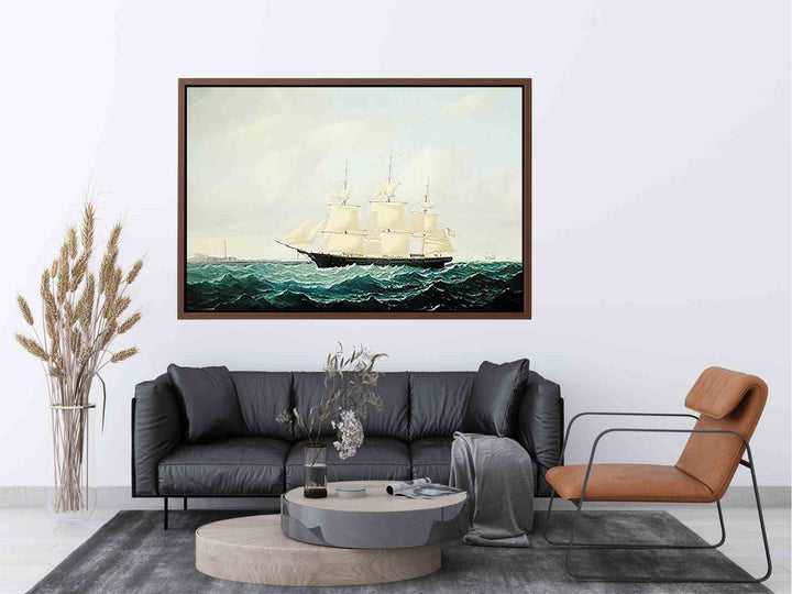Dashing Wave' clipper ship off Boston Light
