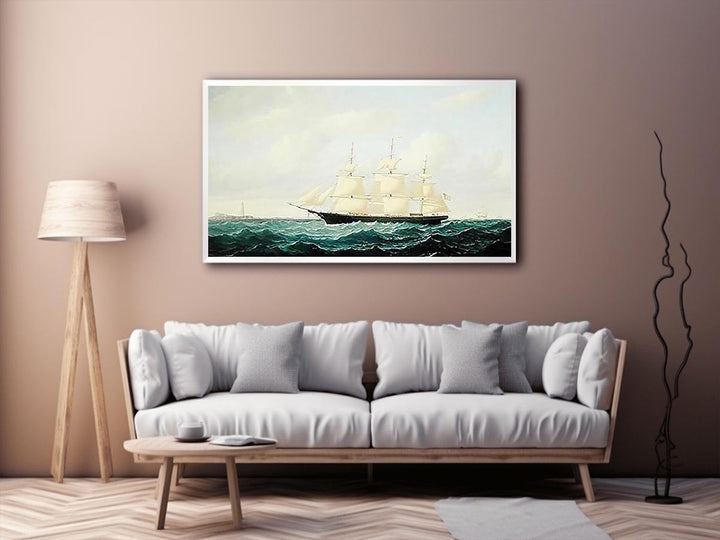 Dashing Wave' clipper ship off Boston Light