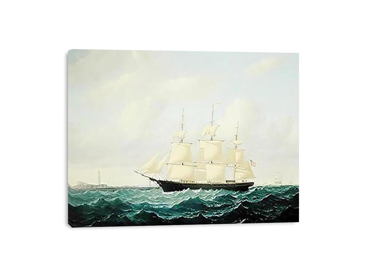 Dashing Wave' clipper ship off Boston Light