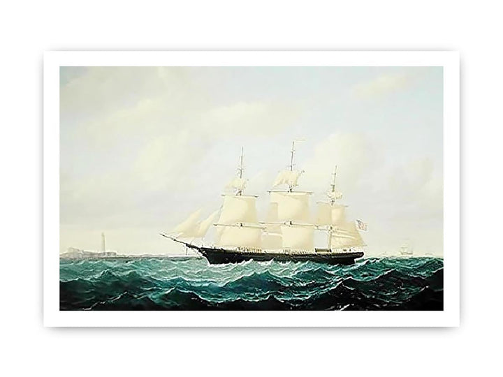 Dashing Wave' clipper ship off Boston Light