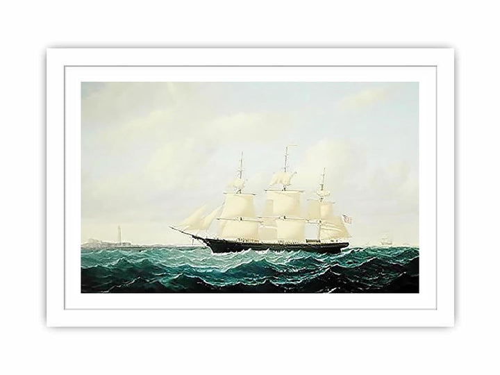 Dashing Wave' clipper ship off Boston Light