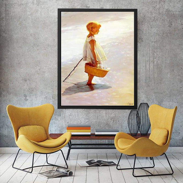 Young Girl On A Beach