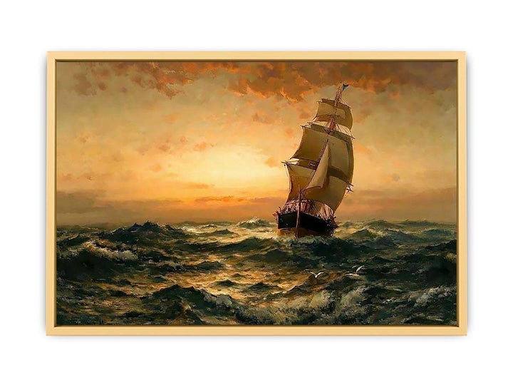 Ship at Sea, Sunset
