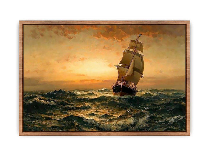 Ship at Sea, Sunset