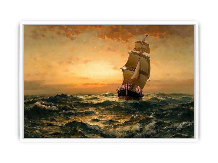Ship at Sea, Sunset