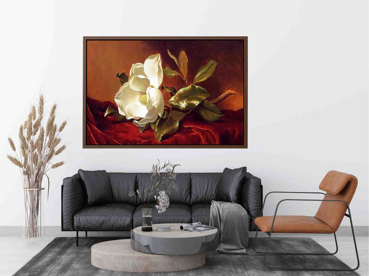 A Magnolia On Red Velvet