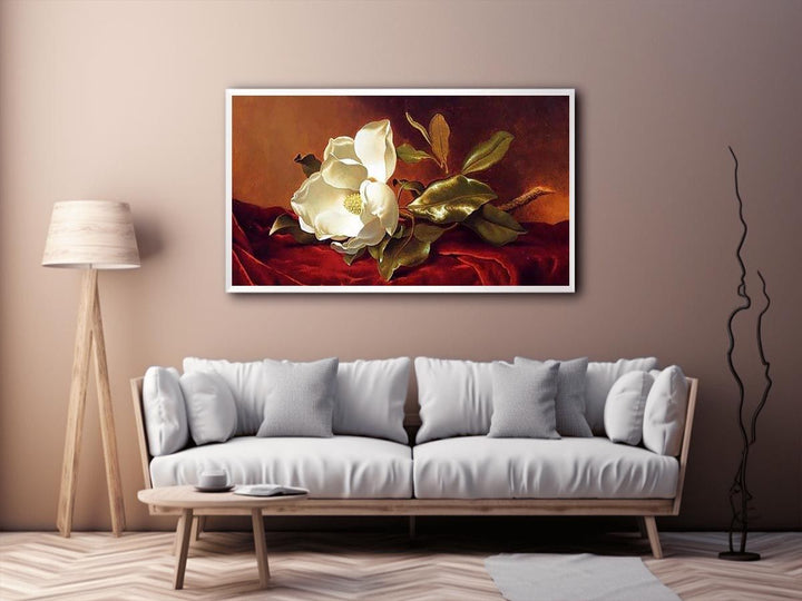 A Magnolia On Red Velvet