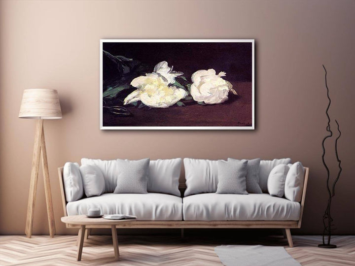 Branch of White Peonies and Secateurs