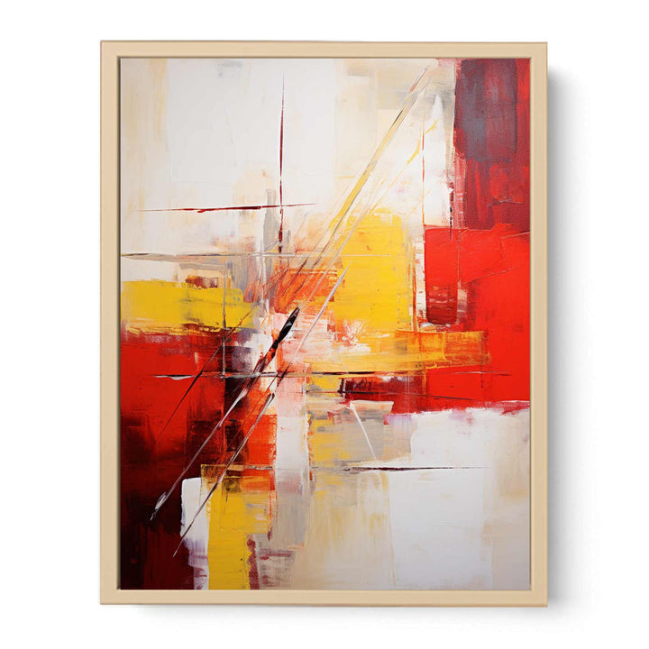 Abstract YellowAnd Red Painting