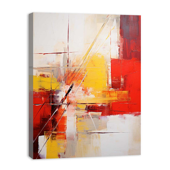 Abstract YellowAnd Red Painting