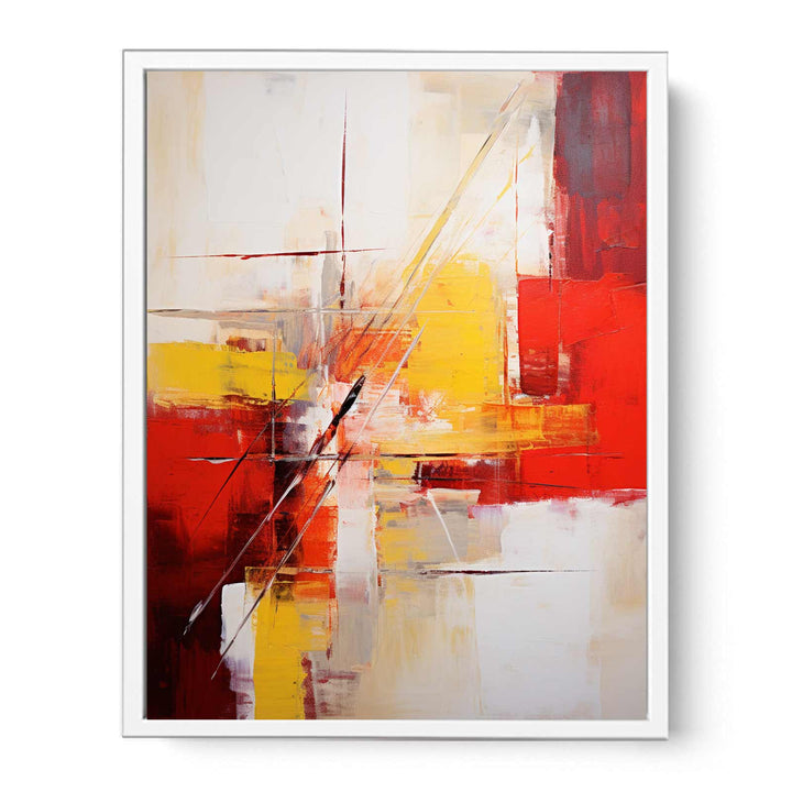 Abstract YellowAnd Red Painting