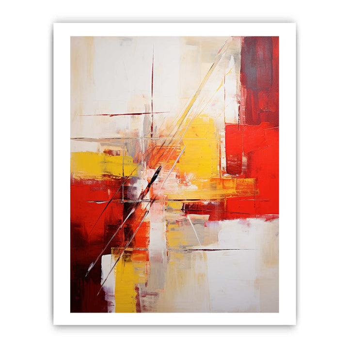 Abstract YellowAnd Red Painting