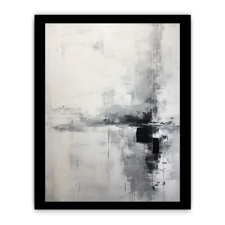 Grey And White Abstract Painting