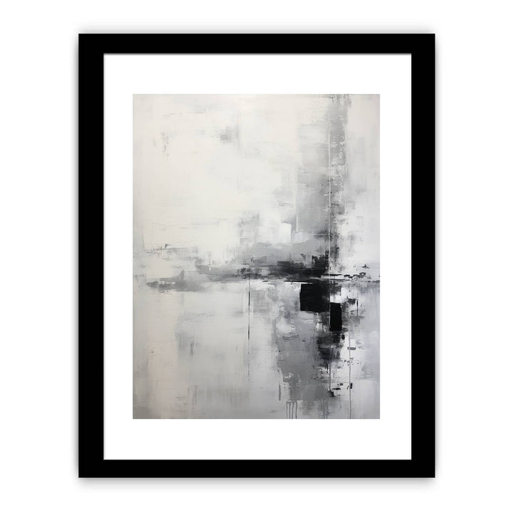 Grey And White Abstract Painting
