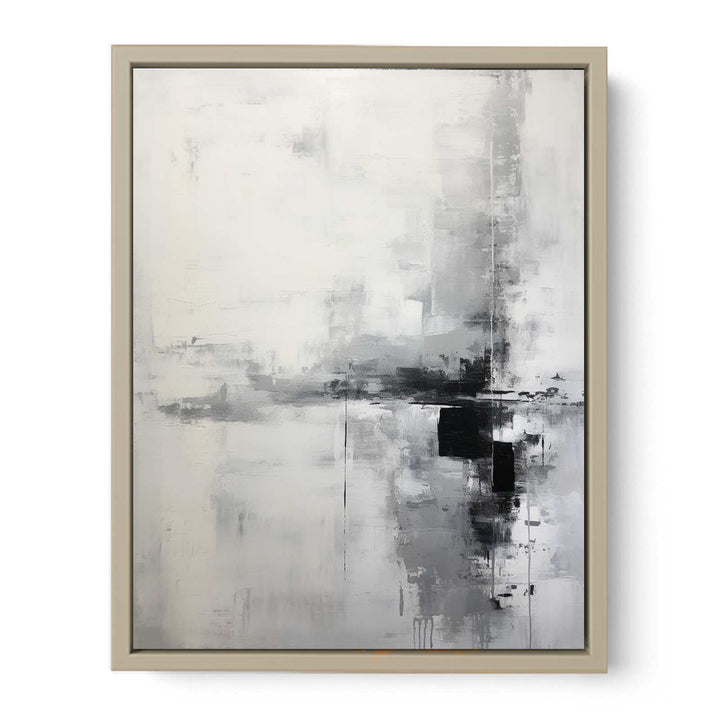 Grey And White Abstract Painting