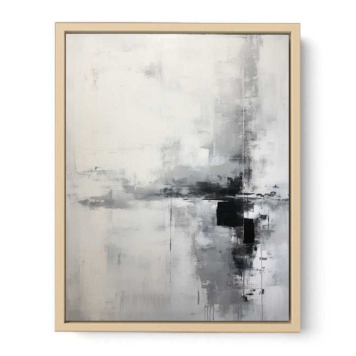 Grey And White Abstract Painting
