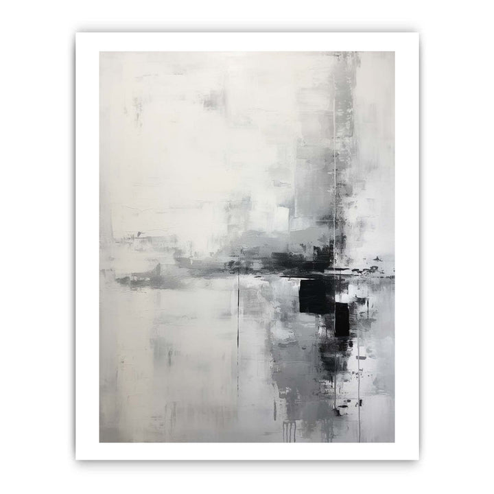 Grey And White Abstract Painting
