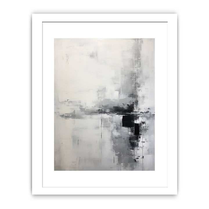 Grey And White Abstract Painting