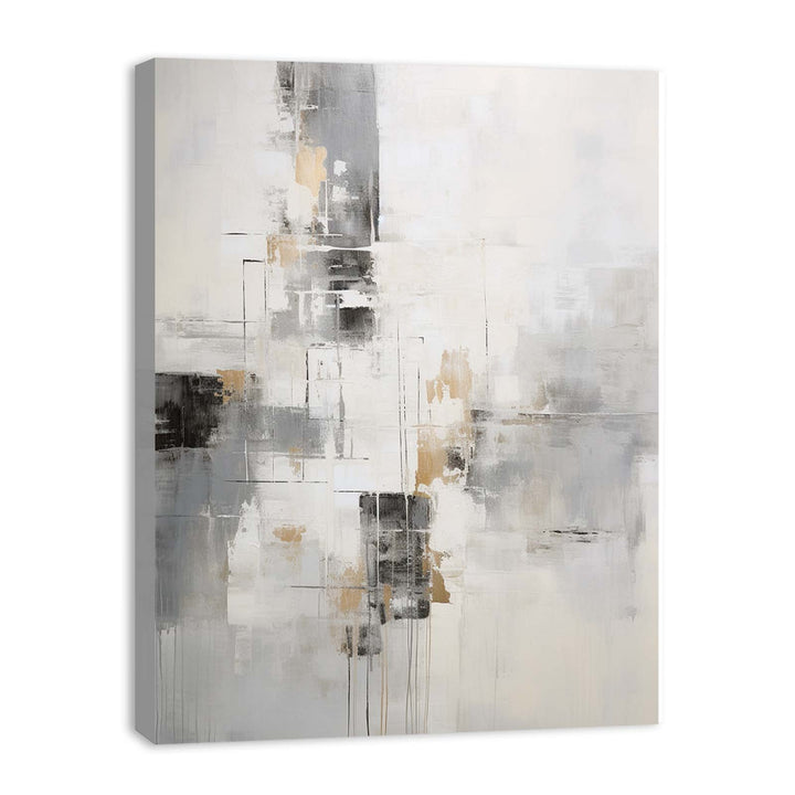Abstract Black And Grey Painting-1