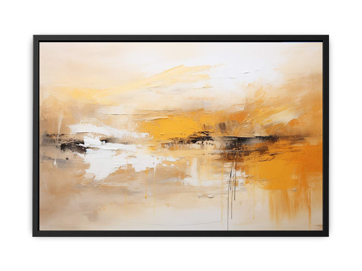 Abstract Yellow And Brown Painting