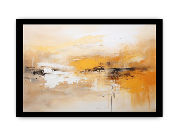 Abstract Yellow And Brown Painting