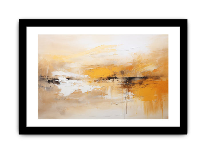 Abstract Yellow And Brown Painting
