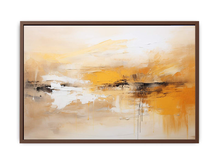 Abstract Yellow And Brown Painting