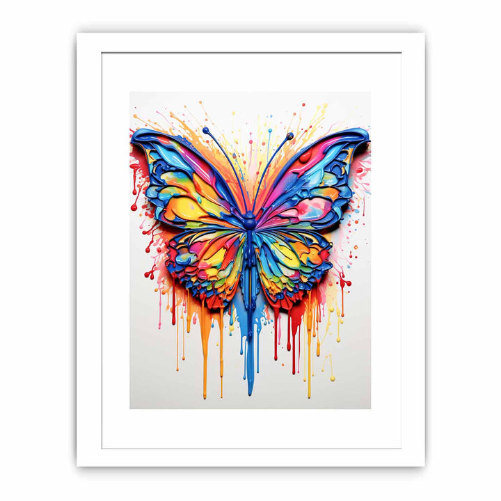 Butterfly Dripping Color  Art Painting