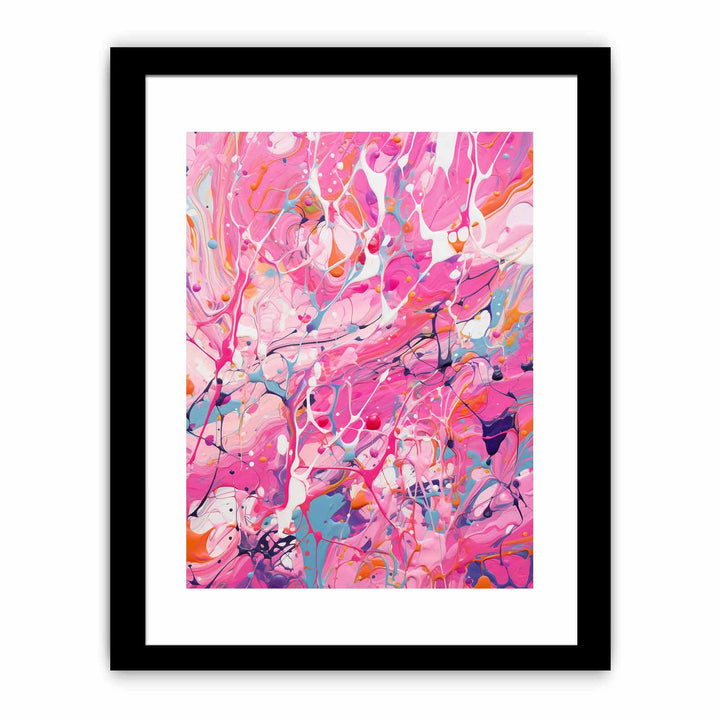 Pink Dripping Color Painting