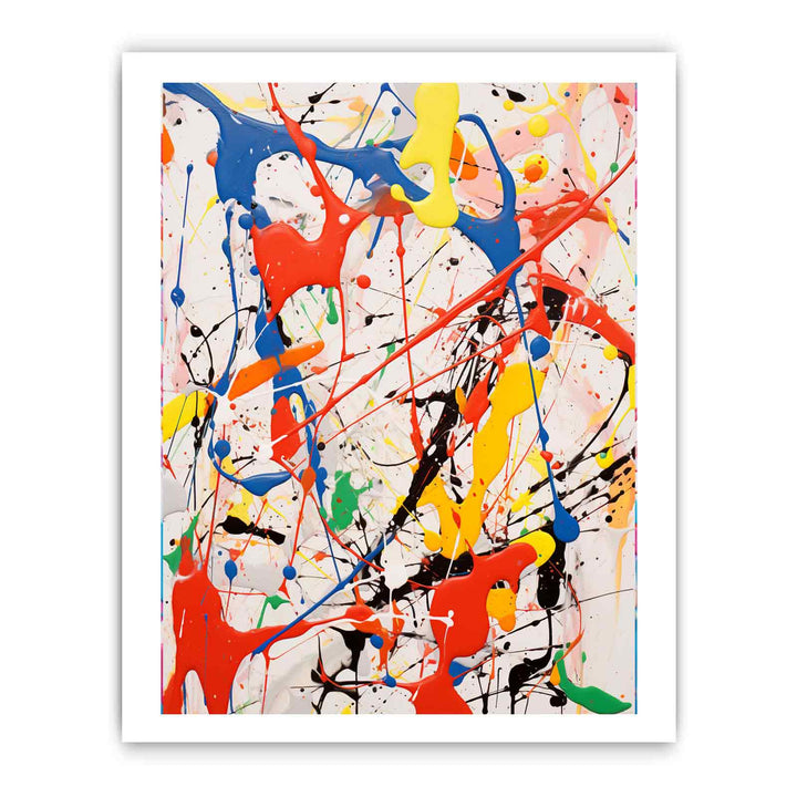 White Dripping Color Painting