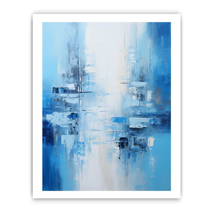 Knife Art Abstract Blue Painting