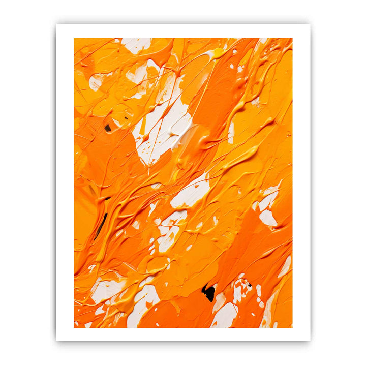 Orange Dripping Color Painting