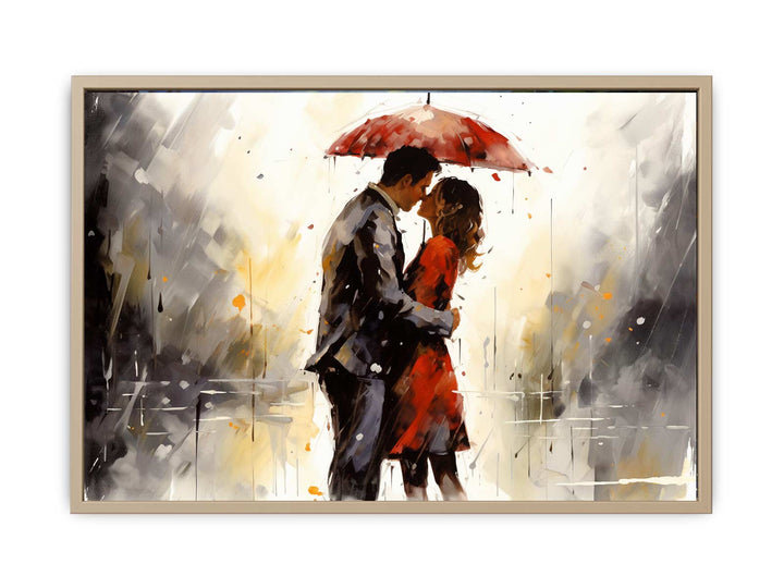 Red Couple Art Painting  Framed Print