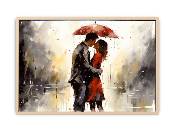 Red Couple Art Painting   Poster