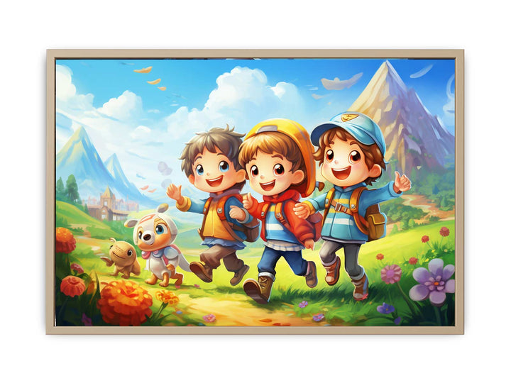Kids Art Painting  Framed Print