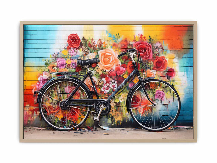 Bicycle Art Painting  Framed Print