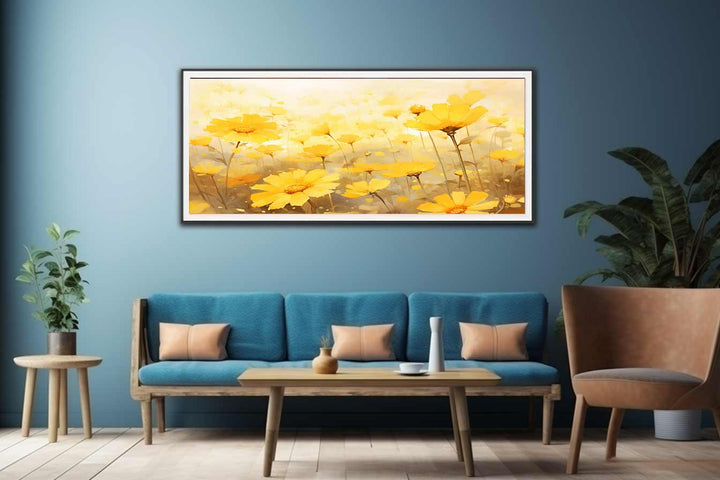 Orange Flower Art Painting  